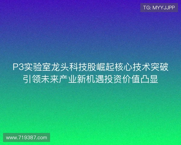 P3实验室龙头科技股崛起核心技术突破引领未来产业新机遇投资价值凸显